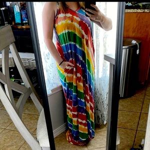 Rainbow Maxi Dress